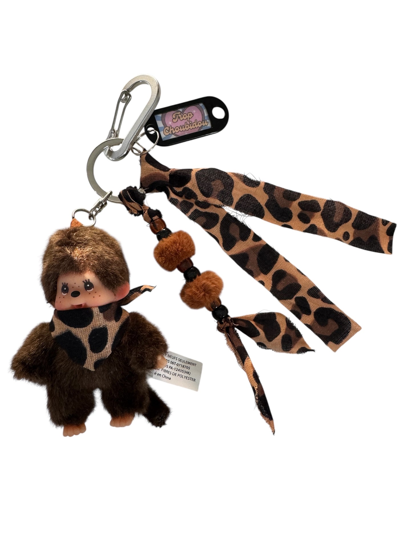 Grigri Monchhichi Léopard – Modèle Garçon ou Fille | Édition Trop Choubidou